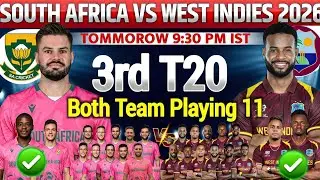 West Indies Vs South Africa 3rd T20 Match Confirm Final Playing11 2026|South Africa vs West indies 