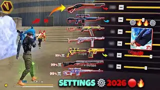 Free Fire Headshot setting 2026 ⚡️ Best Sensitivity Settings ⚙️| Sensitivity + HudSettings Free Fire