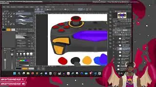 Chill Art Stream | Coloring and Detailing Controller Asset in CSP | KaptainNexus Live