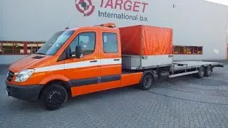 740649 MERCEDES 518CDI SPRINTER 3.0L 184HP TRACTOR 07-07 W/ LOWLOADER TRAILER