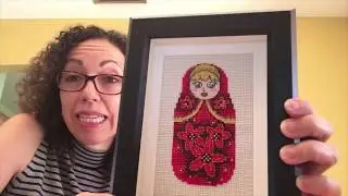 Flosstube #2 Cross Stitch flowers in bloom and Russian doll