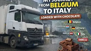 బెల్జియం 🇧🇪 to  ఇటలీ🇮🇹చాక్లెట్ (chocolate 🍫) లోడ్ 1400 kms/3Days