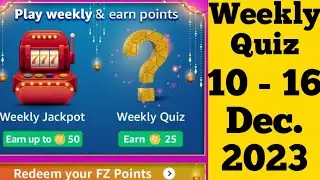 Amazon Funzone Points Weekly Quiz Answers Today I Amazon Quiz Today Answers Amazon All Quiz Answers