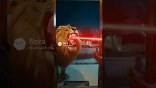 A Lion at My Front Door?! This Turned Into a Horror Scene 😨#lion #doorbellcam #aivideo #aihorror
