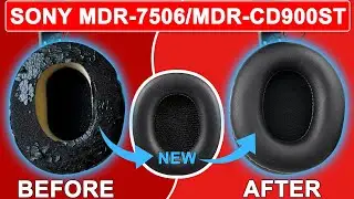 SOULWIT&reg; | How to Replace Sony MDR-7506 MDR-V6 MDR-V7 MDR-CD900ST Earpads | Repair Earpad Parts Kit
