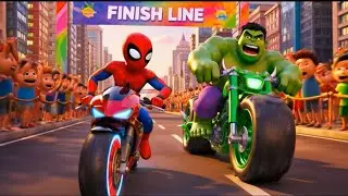 Who Wins? 🕸️ Spider-Man Web Bike vs Hulk Monster Truck! 👊 (Ultra 4K Graphics)