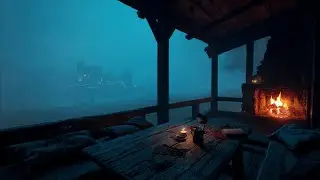 Cozy Fireplace Night with Castle View 🔥 Deep Sleep & Relaxation
