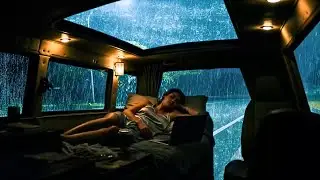 🌩 Relaxing Heavy Rain in Camper Van &ndash; For Deep Sleep, Stress Relief & Instant Relaxation | ASMR