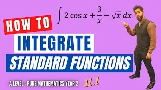 Integrating Standard functions Ex 11A (11.1) A Level Maths