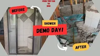 Before & After: Shower Demo Day | From The Van To 100K