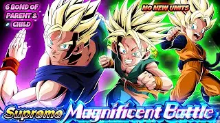 NO NEW UNITS! 6 BOND OF PARENT CHILD vs Supreme Magnificent Battle Stage 5 Gohan | DBZ Dokkan Battle