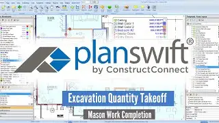 Excavation Quantity Takeoff & Mason Work Completion in Planswift