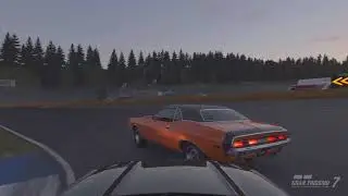 Gran Turismo 7  Ford Mustang GT 2015 @ Trial Mountain Backwards in the evening