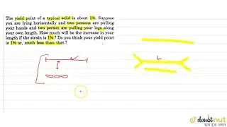 The yield point of a typical solid is about 1%. Suppose you are lying horizontally and two perso...