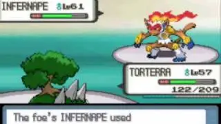 Elite 4 Flint's Infernape Vs Torterra