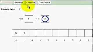 Queue using array in data structure animation