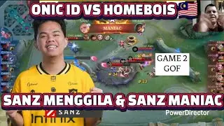 CASTER INGGRIS SAMPE BILANG GILAK SANZ‼️GILA SANZ BERAKSI❗SANZ MANIAC❗ONIC ID BANTAI HOMEBOIS GAME 2