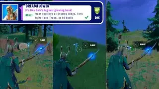 Plant saplings at Stumpy Ridge, Fork Knife Food Truck, or FN Radio! - Fortnite Epic Quests Week 6