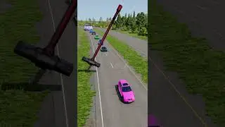 Small To Giant Colors Cars VS Giant Hammer #157