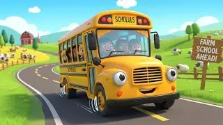 The Animals&rsquo; School Bus Adventure | Fun Wheels on the Bus Song for Kids | Toonzy Wheels kids 