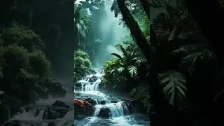senerity of rainforest | #shorts #nature #rain #waterfall #natureexplorer