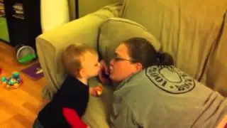 Coco kisses Mommy