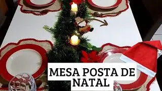 Decoração de natal para mesa posta 🎄
