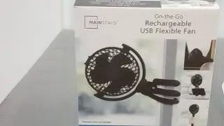 mainstays fan rechargable USB flex fan at Walmart 17.46 plus tax #bestfan #walmart #carfans