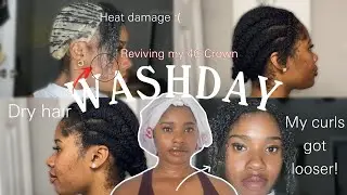 I GOT HEAT DAMAGE?!!! A Type 4C Wash Day | I Haven't Touched My Hair In a Month!