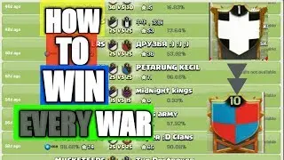 (English)NOW, WIN EVERY SINGLE WAR IN CLASH OF CLANS | SECRET STRATEGY | UPDATED