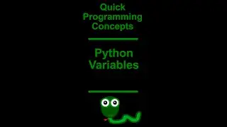 Python Programming, Variables