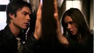 The Vampire Diaries: 6x06 - Damon And Elena Talking Through The Door