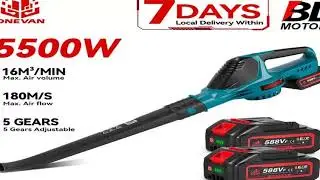 #?ONEVAN 5500W Brushless Electric Air Blower High Power Snow Leaf Dust Blowing Garden Cleaner Power