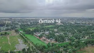 Aerial view of Cuttack city and its outskirts in 4k