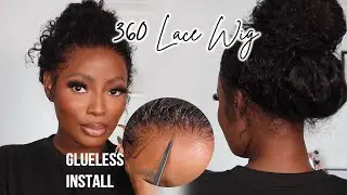 QUICK GLUELESS 360 WIG INSTALL FOR BEGINNERS, BACK& FRONT NATURAL HAIRLINE