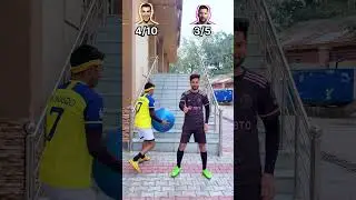 10 Stair Bounces vs 5 Celebrations ⚽🔥Ronaldo 🆚 Messi 😎#football #soccer #ronaldo