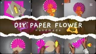 🌸 DIY Paper Flower Wall Decor | Easy Handmade Craft from Scratch.
