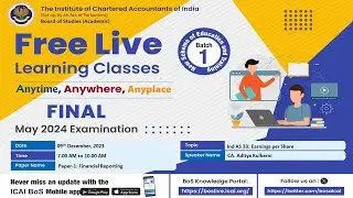 Final Paper 1: FR | Topic: Ind AS 33: Earnings per Share | Session 1 | 09 Dec, 2023