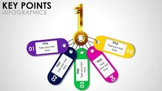 Business Key Concept Infographic template in PowerPoint/Key Points/Agenda slide/Summary slide