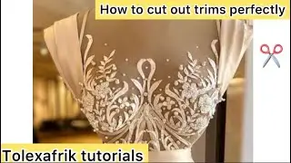 How to cut lace trims // How to make appliqué // How to design illusion net // Embellishment