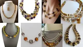 Elegant 😍 Citrine & Smoky Quartz Necklace Designs | Gemstone Jewelry Ideas 2025