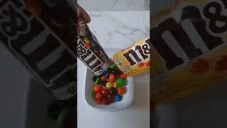 POURING M&M'S MIX 🍫🍬 #satisfying #chocolate #shorts