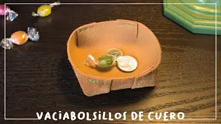 Cómo hacer un VACIABOLSILLOS REDONDO con CUERO de manera sencilla