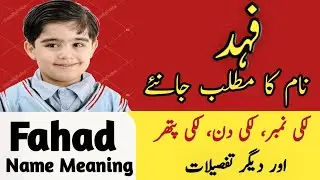 Fahad Name Meaning In Urdu | Fahad Naam Ka Matlab | Top Islamic Name |