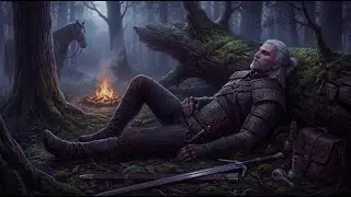 Sleep with Geralt of Rivia | Kaer Morhen Forest Campfire Ambience (2 Hours)