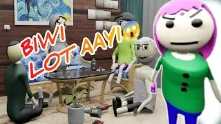 Biwi Mayke Se Laut Aayi 😱 | Pati Ki Secret Party Pakdi Gayi 😂 | Cartoon Comedy