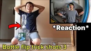 REACTING to my OLD Trick Shots Videos - Episode 5: Bottle flip trick shots 3
