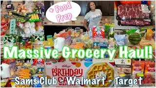 *New* Massive Two Week Grocery Haul🛒/Sams Club, Walmart, and Target/June 2021/+1.6K Subscribers🎊🎉