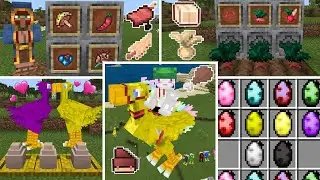 CHOCOBOS ADDON para Minecraft PE 1.18 ► CHOCOCRAFT MOD para MINECRAFT BEDROCK 1.18 - CHOCOBOS MOD