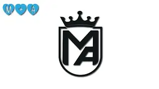 Adobe illustrator | Letter M+A | luxury logo design tutorial for advance level designer #viralvideo